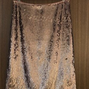NWT J.Crew Rose Gold Sequin Pencil Skirt